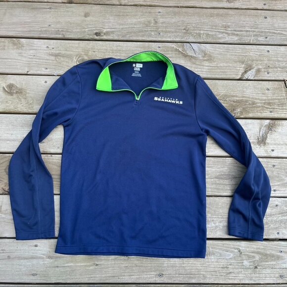 NFL Team Apparel Seattle Seahawks 1/4 Zip Pullover TX3 Warm Size Medium - Picture 1 of 8